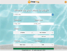 Tablet Screenshot of cheaphotels.com